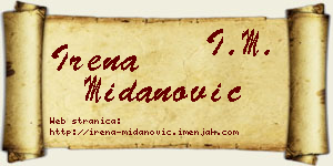 Irena Midanović vizit kartica